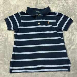 Polo by Ralph Lauren - blue/white striped short sleeve polo shirt. Size 12 month